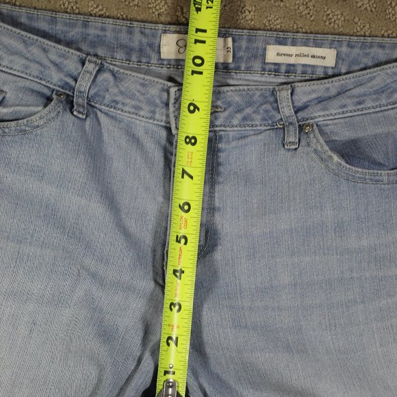 Jessica Simpson Size 33x24 Forever Rolled Skinny Light Blue Jeans - Picture 4 of 5